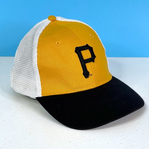 BWM Pittsburgh Pirates MLB Baseball Black Yellow Cap Hat Adjustable Strap Back - Picture 1 of 6
